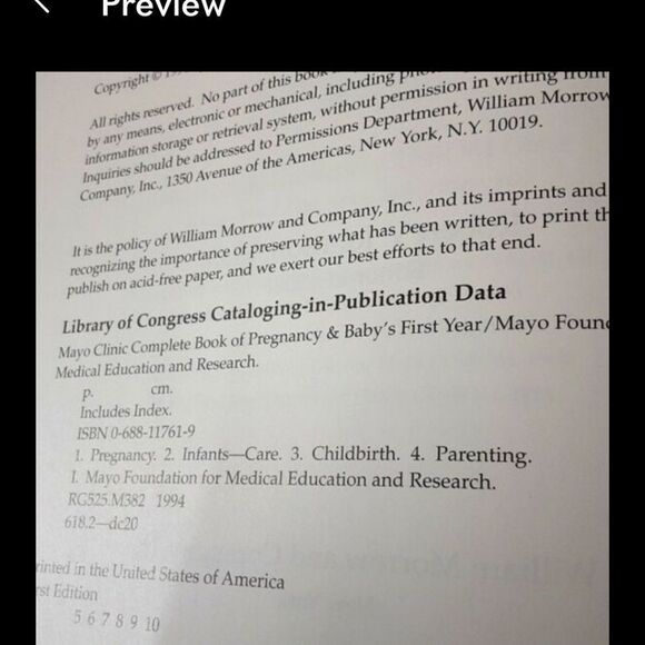 MAYO CLINIC COMPLETE‎ BOOK of Pregnancy & Baby's First Year 750 Pages - Picture 4 of 13